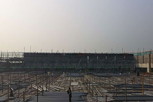 上海虹橋機場雙機位維修機庫屋蓋鋼網架